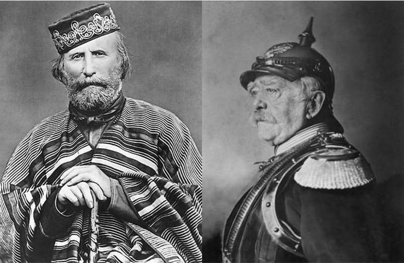 Garibaldi y Bismarck, unificadores de Italia y Alemania